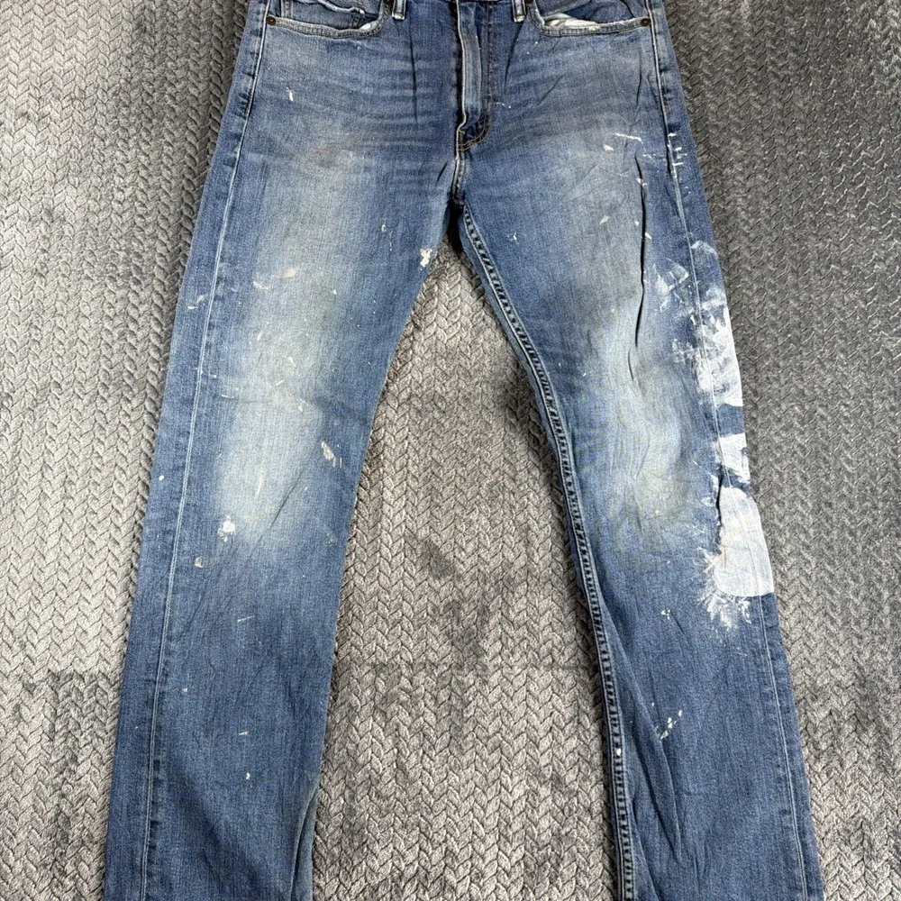 Levi's 513 Jeans Mens 34x32 Slim Straight Med Wash‎ Denim Casual Stretch Blue